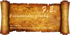 Falkenstein Etelka névjegykártya